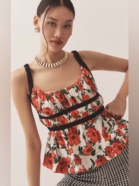 Anthropologie Maeve Ditali Open-Back Tank Size XS